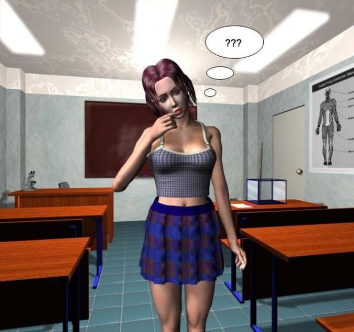 Классные 3D порно фото со школьной училкой и хуястым мужиком